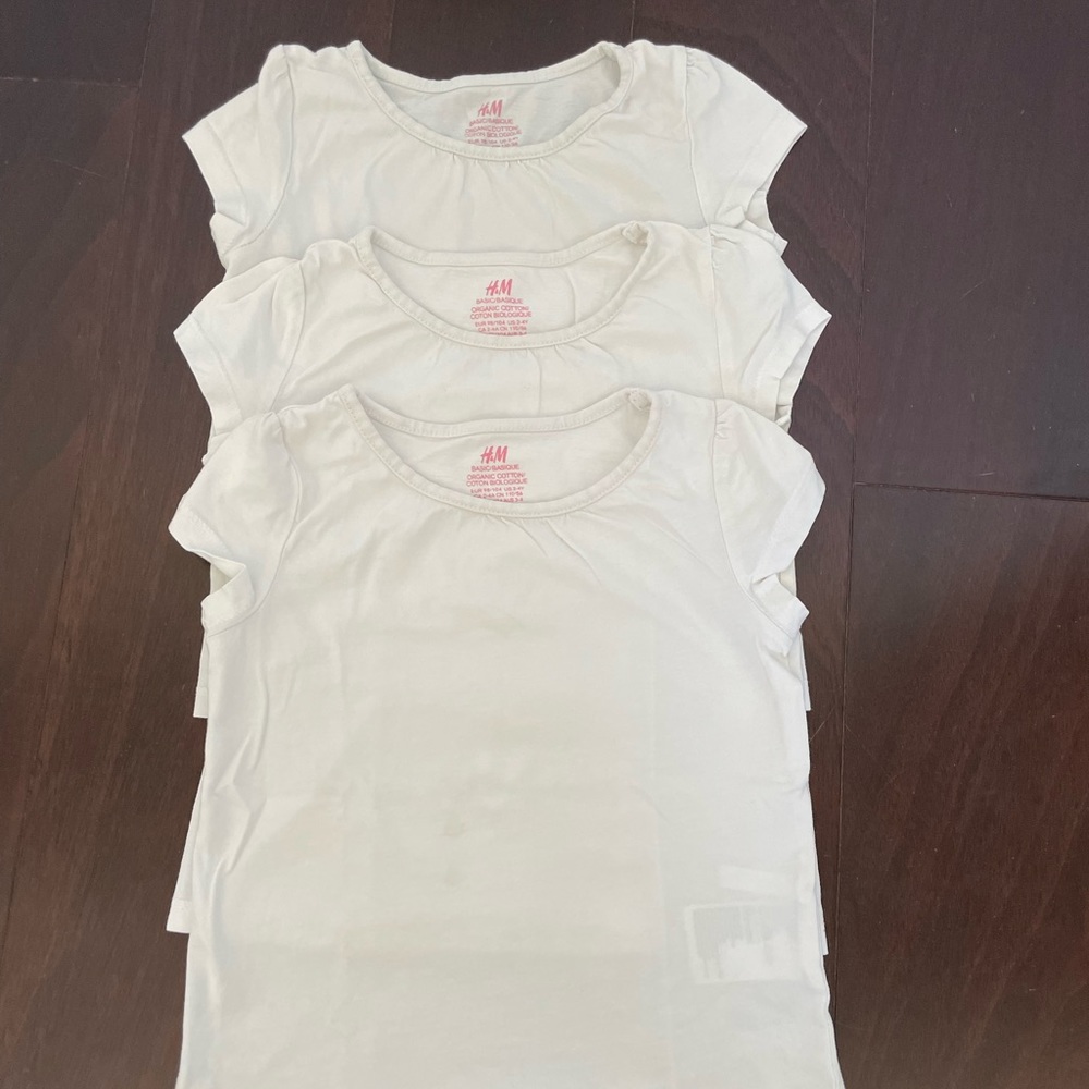 H&M set of capped sleeve tees, size 2-4y